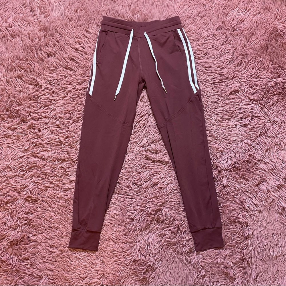BuffBunny Stripe Joggers - Windsor Wine